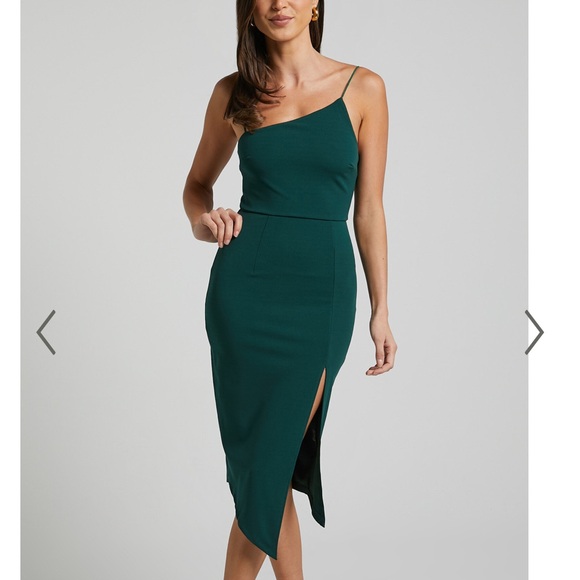 Showpo life-changing, midi, dress, thigh, split body con. - Picture 4 of 5